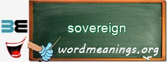 WordMeaning blackboard for sovereign